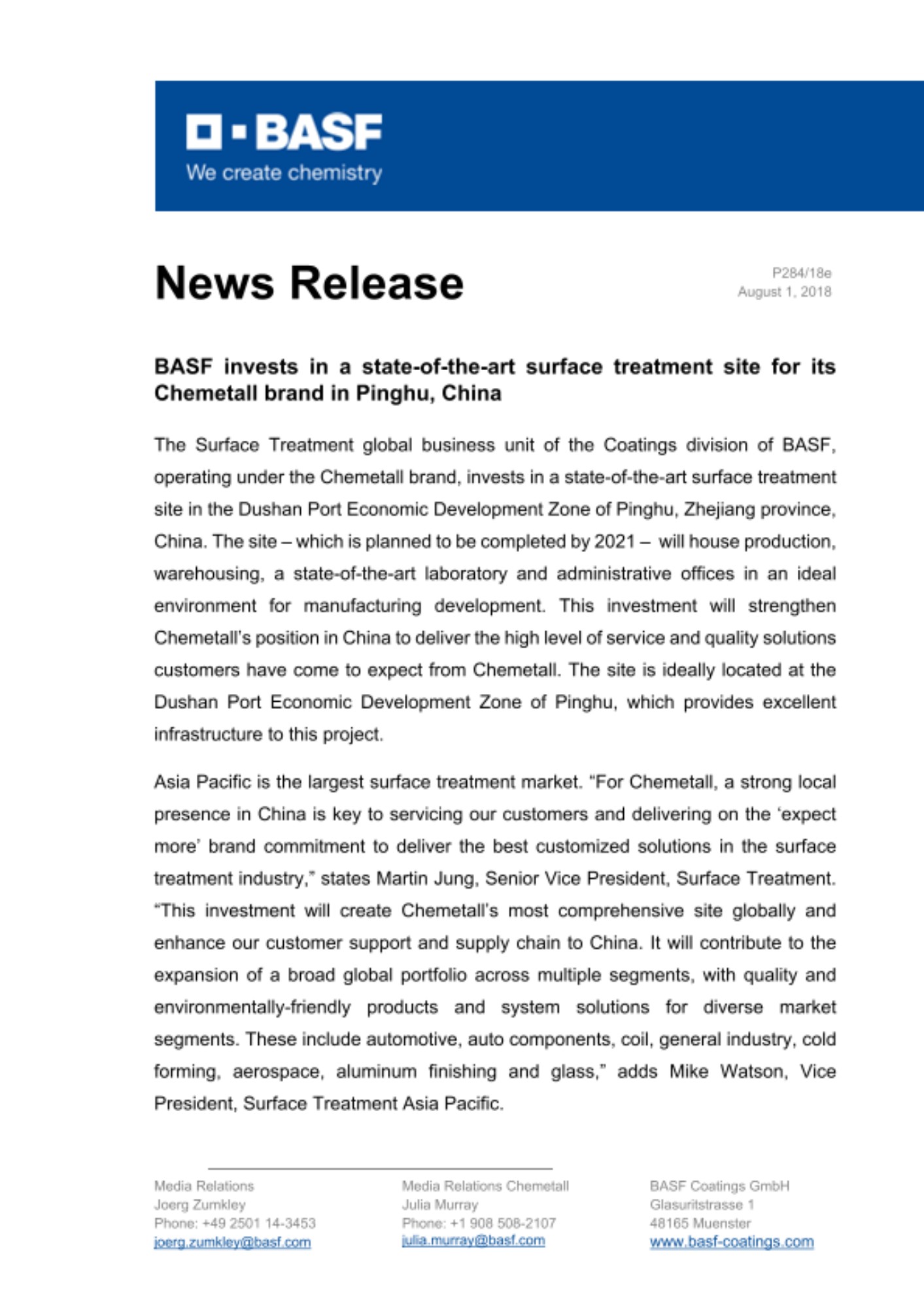 News Release News Release