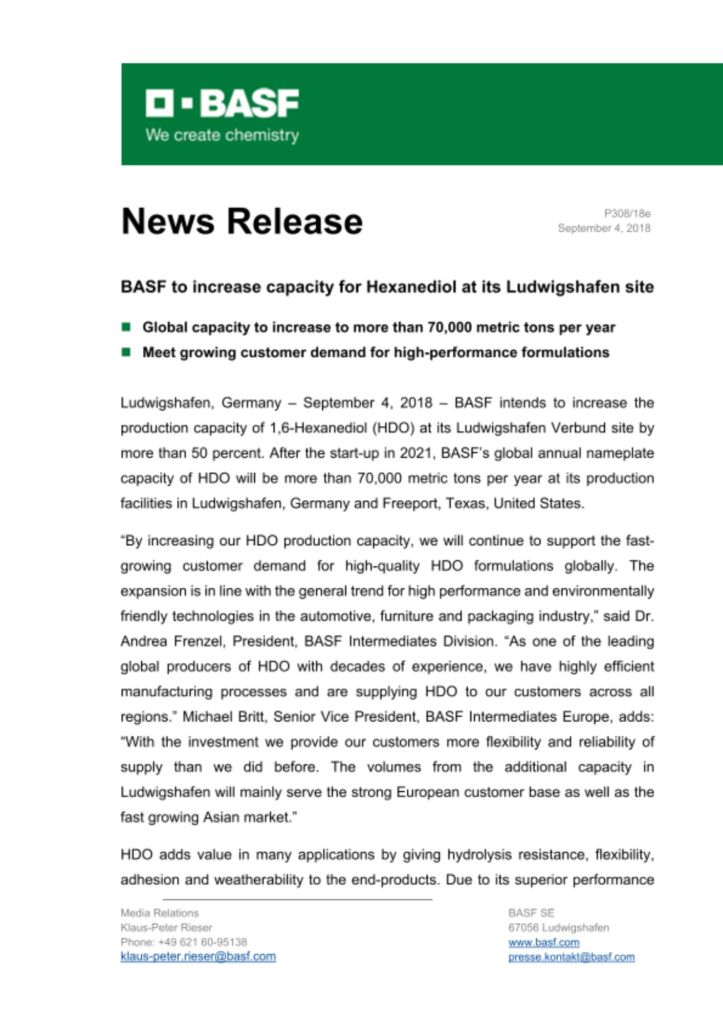 News Release News Release