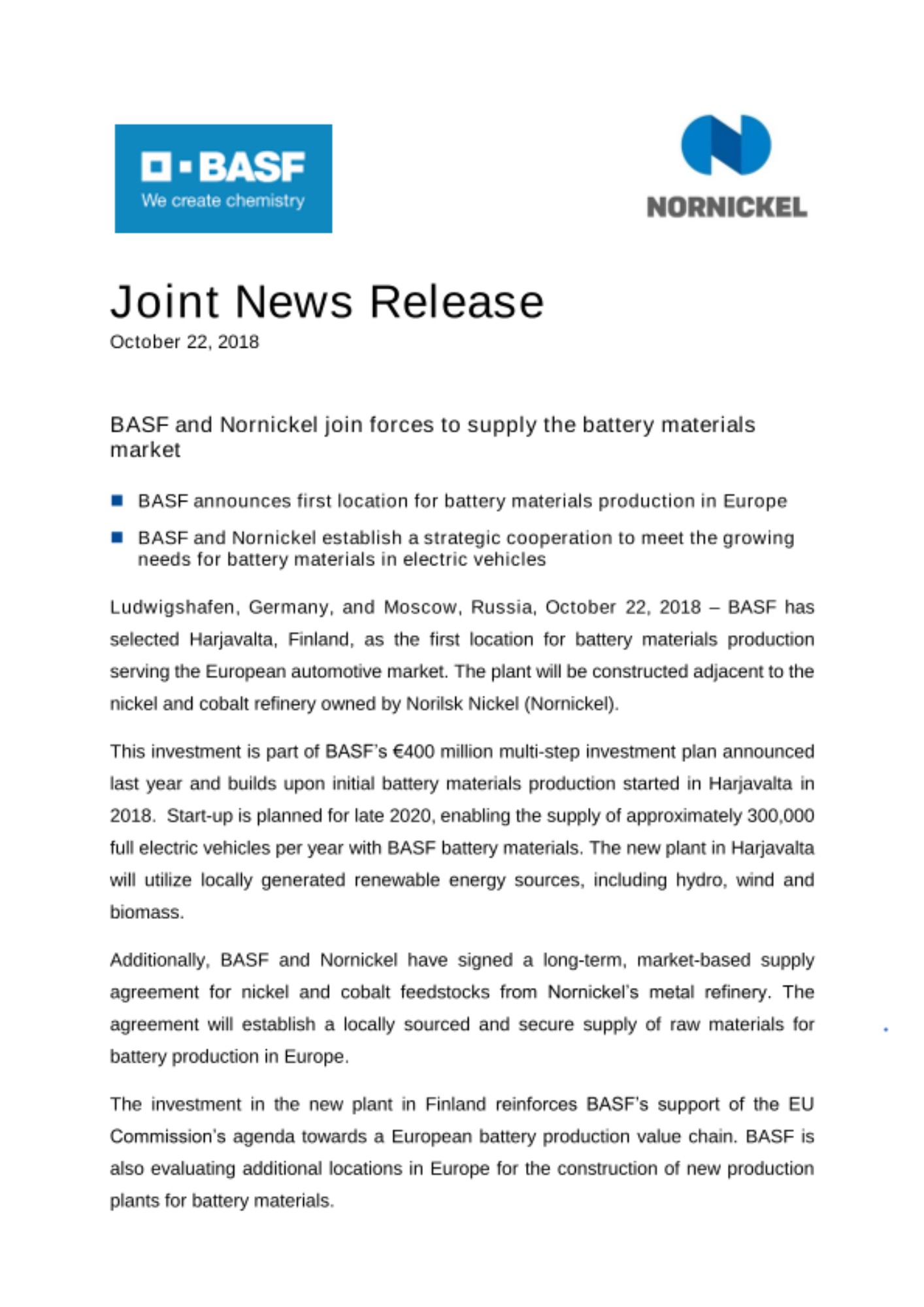News Release News Release