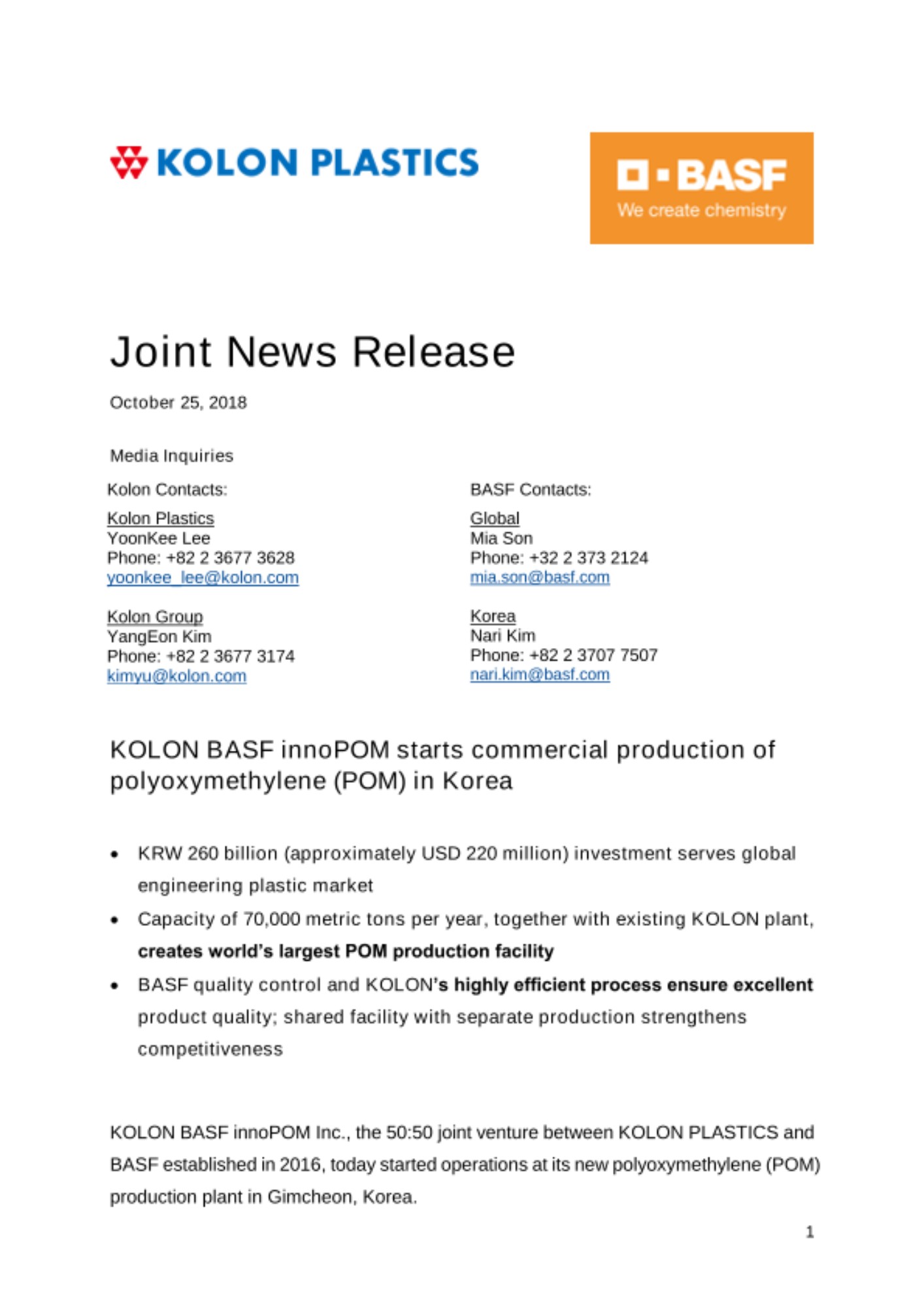 News Release News Release