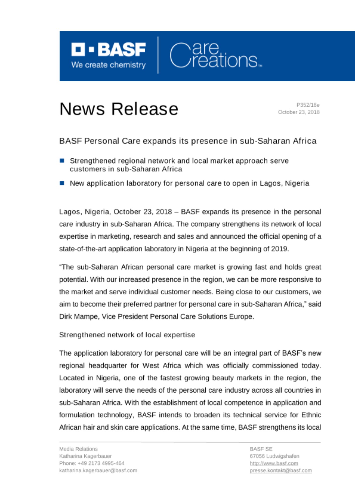 News Release News Release