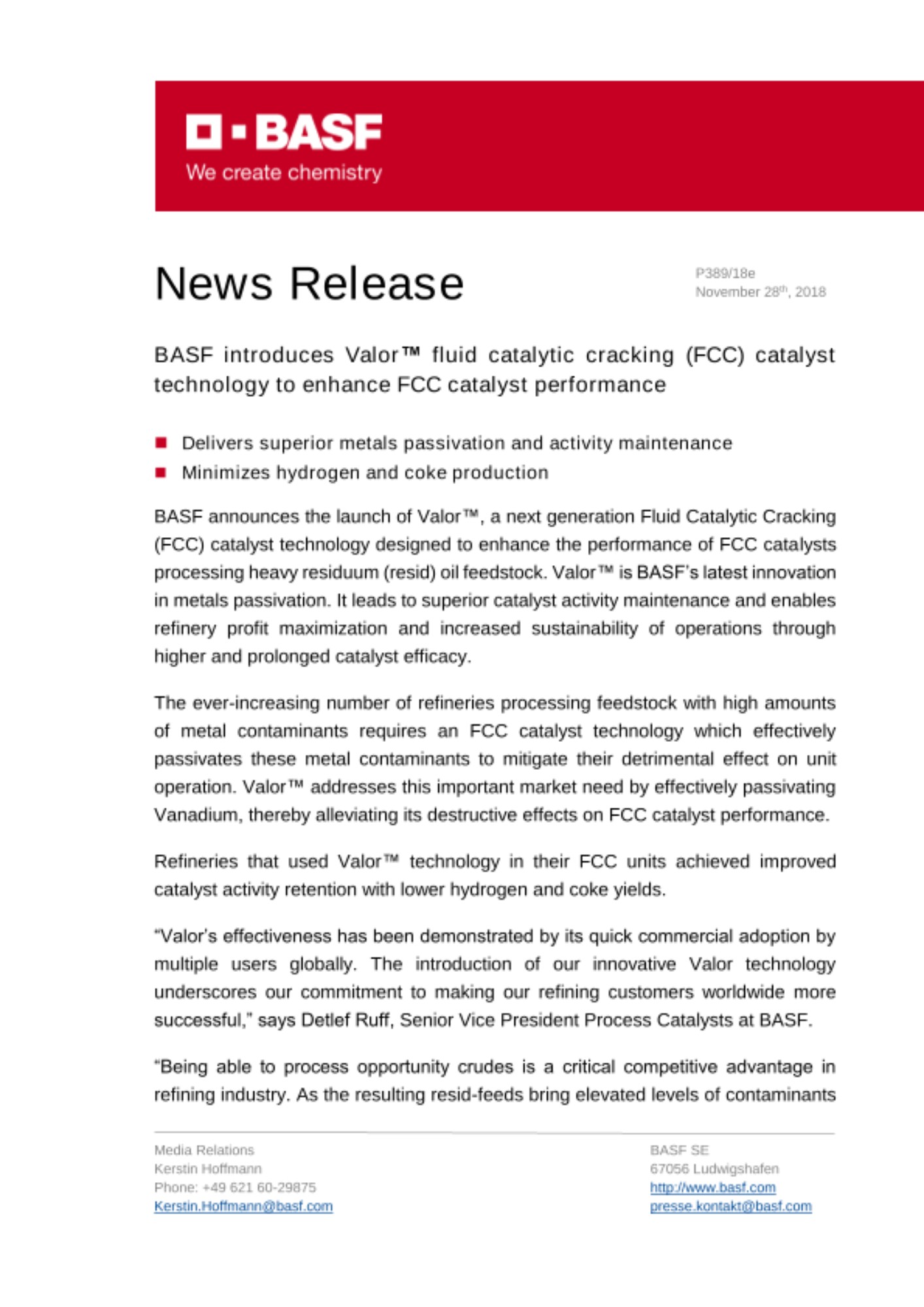 News Release News Release