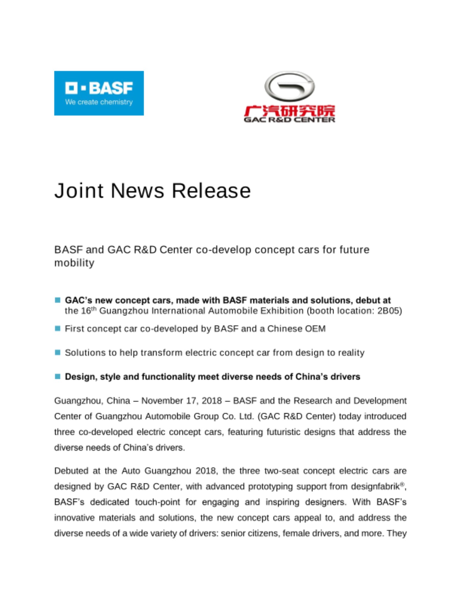 Joint News Release Joint News Release